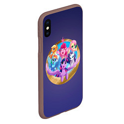 Чехол iPhone XS Max матовый Pony team, цвет: 3D-коричневый — фото 2