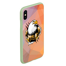 Чехол iPhone XS Max матовый Орел 3D, цвет: 3D-салатовый — фото 2