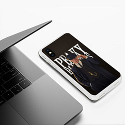 Чехол iPhone XS Max матовый Томас Шелби лидер ОК, цвет: 3D-белый — фото 2