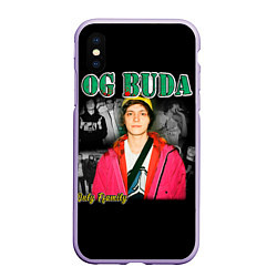 Чехол iPhone XS Max матовый OG BUDA, цвет: 3D-светло-сиреневый
