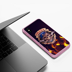 Чехол iPhone XS Max матовый ВДВ никто кроме нас, цвет: 3D-розовый — фото 2