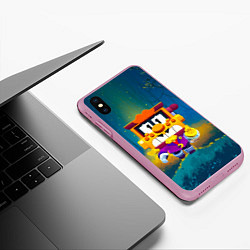 Чехол iPhone XS Max матовый Грифф Griff Brawl Stars, цвет: 3D-розовый — фото 2