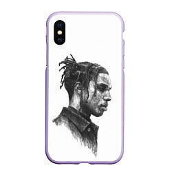 Чехол iPhone XS Max матовый ASAP ROCKY АСАП спина Z, цвет: 3D-светло-сиреневый