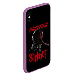 Чехол iPhone XS Max матовый CHRIS FENH SLIPKNOT СЛИПКНОТ Z, цвет: 3D-фиолетовый — фото 2