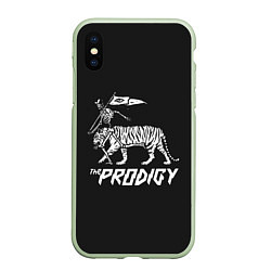 Чехол iPhone XS Max матовый Tiger Prodigy, цвет: 3D-салатовый