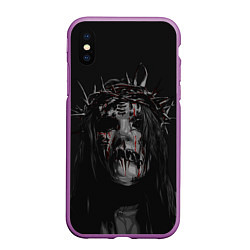 Чехол iPhone XS Max матовый Joey Jordison, цвет: 3D-фиолетовый