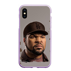 Чехол iPhone XS Max матовый Ice Cube Айс Куб Z, цвет: 3D-сиреневый