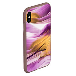 Чехол iPhone XS Max матовый Наслоение красок, цвет: 3D-коричневый — фото 2