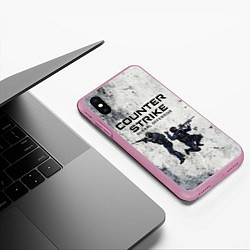 Чехол iPhone XS Max матовый COUNTER TERRORIST CS GO Z, цвет: 3D-розовый — фото 2
