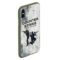 Чехол iPhone XS Max матовый COUNTER TERRORIST CS GO Z, цвет: 3D-темно-зеленый — фото 2