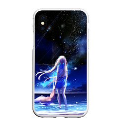 Чехол iPhone XS Max матовый Animegirl Night Sea