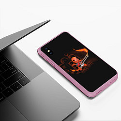 Чехол iPhone XS Max матовый Безумный Чермандер, цвет: 3D-розовый — фото 2
