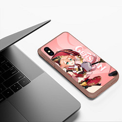 Чехол iPhone XS Max матовый Genshin Impact, Янь Фэй, цвет: 3D-коричневый — фото 2