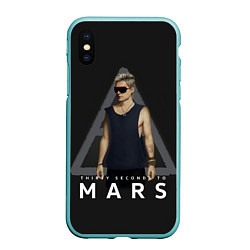 Чехол iPhone XS Max матовый Джаред Лето Jared Leto Z, цвет: 3D-мятный