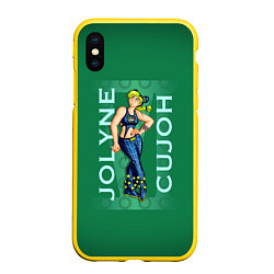 Чехол iPhone XS Max матовый Jolyne Cujoh, цвет: 3D-желтый