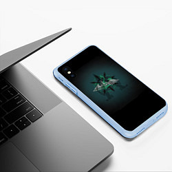 Чехол iPhone XS Max матовый Hydra dominatus, цвет: 3D-голубой — фото 2