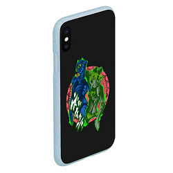 Чехол iPhone XS Max матовый Stone Ocean JoJo, цвет: 3D-голубой — фото 2