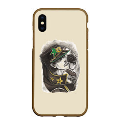 Чехол iPhone XS Max матовый Jotaro Kujo, цвет: 3D-коричневый