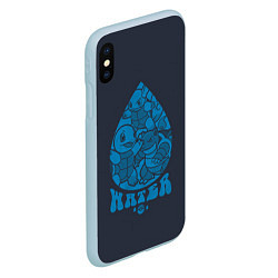 Чехол iPhone XS Max матовый Водные покемоны, цвет: 3D-голубой — фото 2
