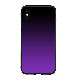 Чехол iPhone XS Max матовый Ночной градиент Фиолетовый, цвет: 3D-черный