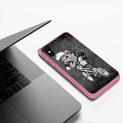 Чехол iPhone XS Max матовый Junk Ride, цвет: 3D-малиновый — фото 2