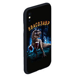 Чехол iPhone XS Max матовый Квасозавр, цвет: 3D-черный — фото 2