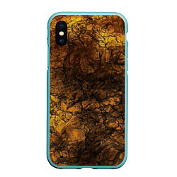 Чехол iPhone XS Max матовый Абстрактный узор текстура, цвет: 3D-мятный