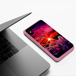 Чехол iPhone XS Max матовый МАЛИНОВЫЙ ЗАКАТ, цвет: 3D-малиновый — фото 2