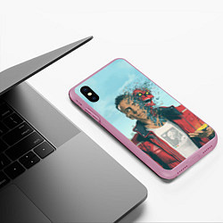 Чехол iPhone XS Max матовый Обложка Logic, цвет: 3D-розовый — фото 2