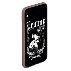 Чехол iPhone XS Max матовый RIP Lemmy, цвет: 3D-коричневый — фото 2