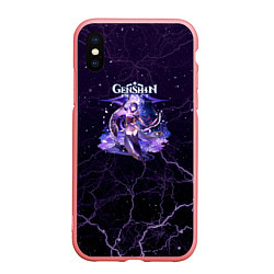 Чехол iPhone XS Max матовый Genshin Impact - Raiden Shogun, цвет: 3D-баблгам