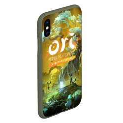 Чехол iPhone XS Max матовый Ori and the Will of the Wisps, цвет: 3D-темно-зеленый — фото 2