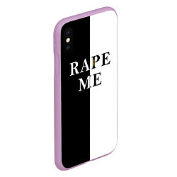 Чехол iPhone XS Max матовый Rape Me Kurt Cobain спина Z, цвет: 3D-сиреневый — фото 2