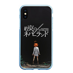 Чехол iPhone XS Max матовый Emma The Promised Neverland Z, цвет: 3D-голубой