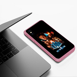 Чехол iPhone XS Max матовый Doctor who team, цвет: 3D-малиновый — фото 2