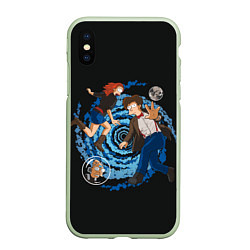 Чехол iPhone XS Max матовый Докторама, цвет: 3D-салатовый