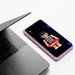 Чехол iPhone XS Max матовый ROBLOX РОБЛОКС Z, цвет: 3D-сиреневый — фото 2
