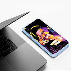 Чехол iPhone XS Max матовый Drake, цвет: 3D-голубой — фото 2