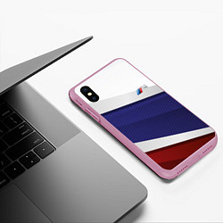 Чехол iPhone XS Max матовый BMW БМВ Z, цвет: 3D-розовый — фото 2