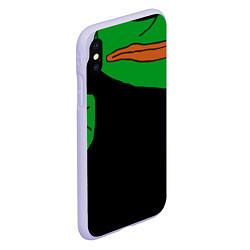 Чехол iPhone XS Max матовый Pepe stop, цвет: 3D-светло-сиреневый — фото 2