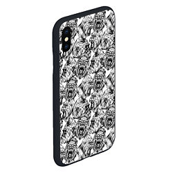 Чехол iPhone XS Max матовый Злые Гориллы - Паттерн, цвет: 3D-черный — фото 2