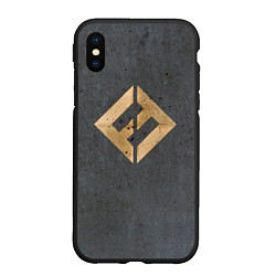 Чехол iPhone XS Max матовый Concrete and Gold - Foo Fighters, цвет: 3D-черный