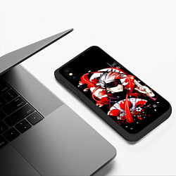 Чехол iPhone XS Max матовый Сатору Годзё, Магическая битва, цвет: 3D-черный — фото 2