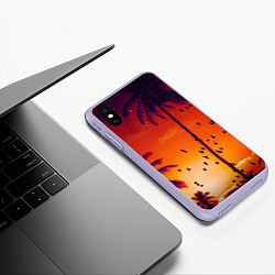 Чехол iPhone XS Max матовый РАЙСКОЕ НАСЛАЖДЕНИЕ, цвет: 3D-светло-сиреневый — фото 2