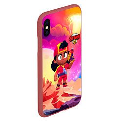 Чехол iPhone XS Max матовый Brawl Stars Meg Красный Марс, цвет: 3D-красный — фото 2