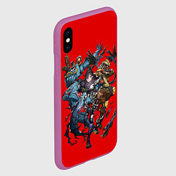 Чехол iPhone XS Max матовый APEX Team, цвет: 3D-фиолетовый — фото 2