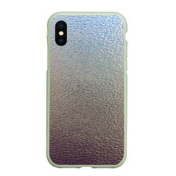 Чехол iPhone XS Max матовый Металликскин, цвет: 3D-салатовый