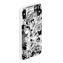 Чехол iPhone XS Max матовый One Piece Манга страницы, цвет: 3D-белый — фото 2