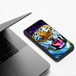 Чехол iPhone XS Max матовый Рычащий Шархан, цвет: 3D-черный — фото 2