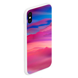 Чехол iPhone XS Max матовый Гармоничные цветовые волны, цвет: 3D-белый — фото 2